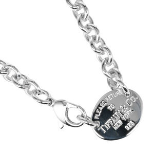 Tiffany Co to Oval Necklace Choker Sterling Silver